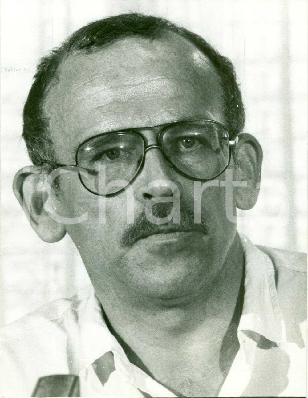 Fotografia d epoca originale 1980 ca GERMANIA Ritratto GÃ¼nter WALLRAFF scrittore tedesco Fotografia 1