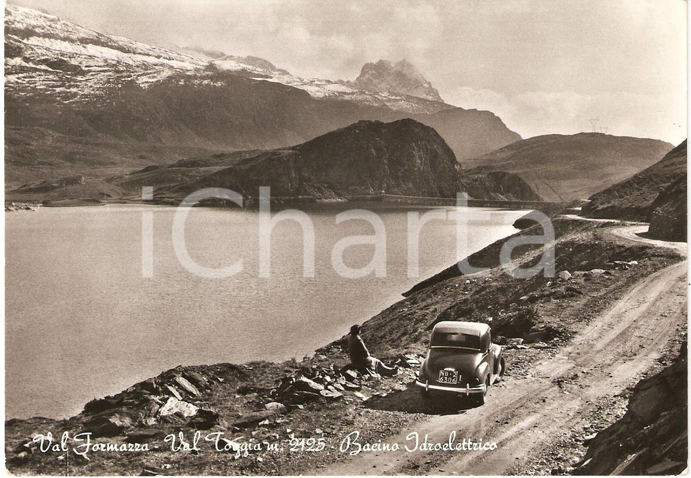 Cartolina originale da collezione 1953 VAL FORMAZZA VCO Lago TOGGIA Bacino Idroelettrico ANIMATA Cartolina FG VG 1
