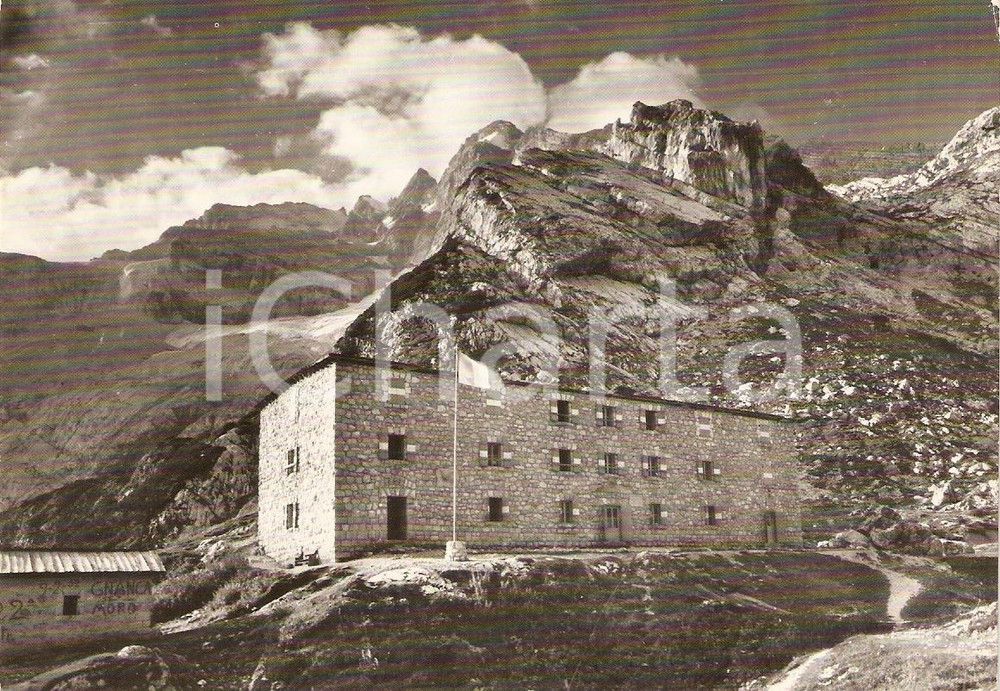 Cartolina originale da collezione 1955 ca MONTE ANTELAO BL CAI MESTRE Rifugio GALASSI con FORCELLA PICCOLA FG 1
