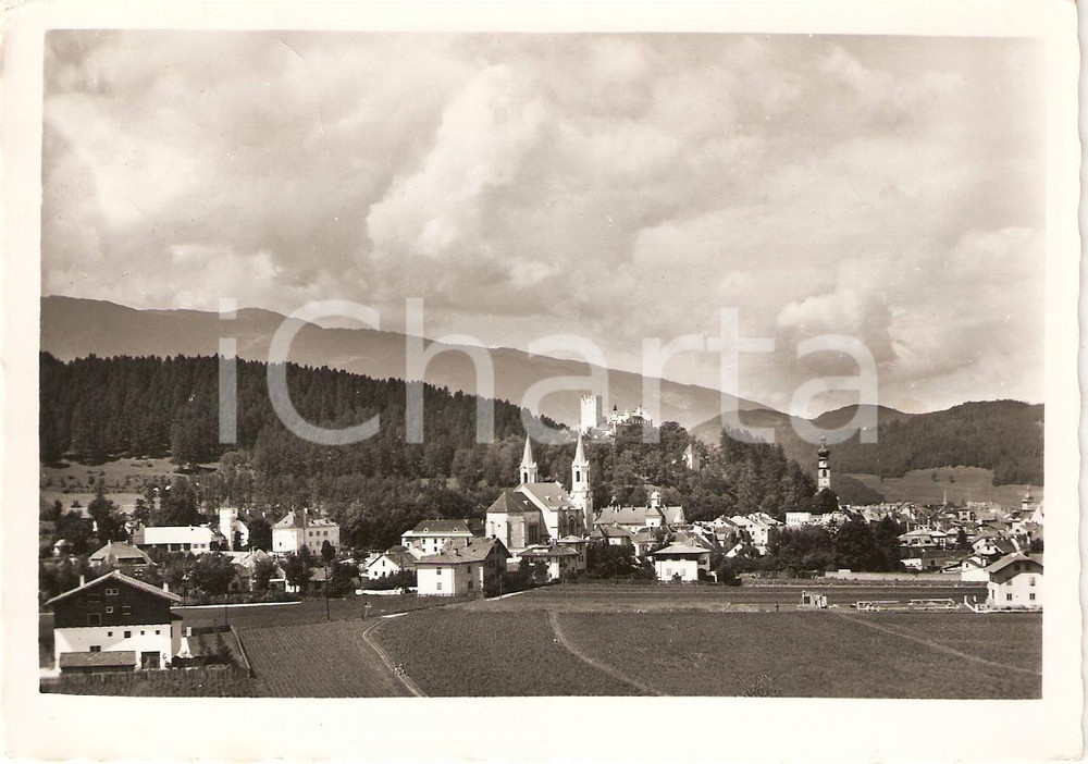 Cartolina originale da collezione 1953 BRUNICO BZ Panorama della cittÃ  Cartolina FG VG 1