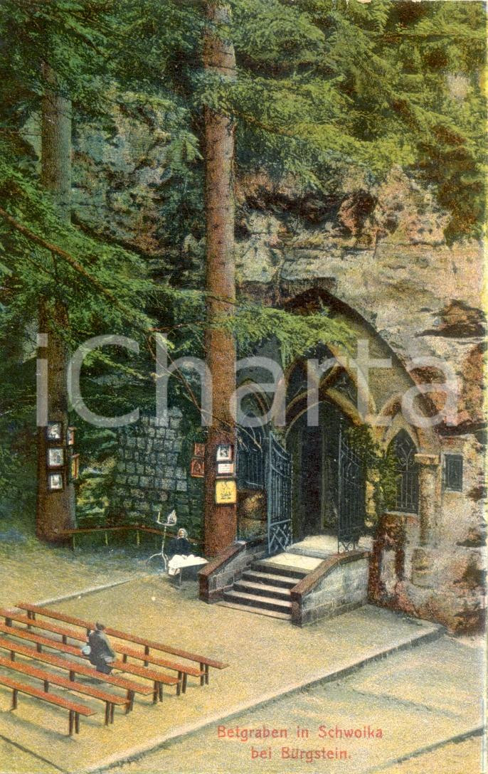 Cartolina originale da collezione 1935 ca BURGSTEIN D Betgraben in Schwoika Cartolina animata FP NV 1