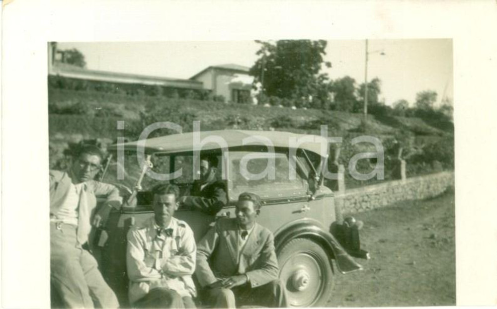 Fotografia d epoca originale 1936 ADI UGRI ERITREA AOI Comitivia di coloni in gita Foto cm 10 x 6 1