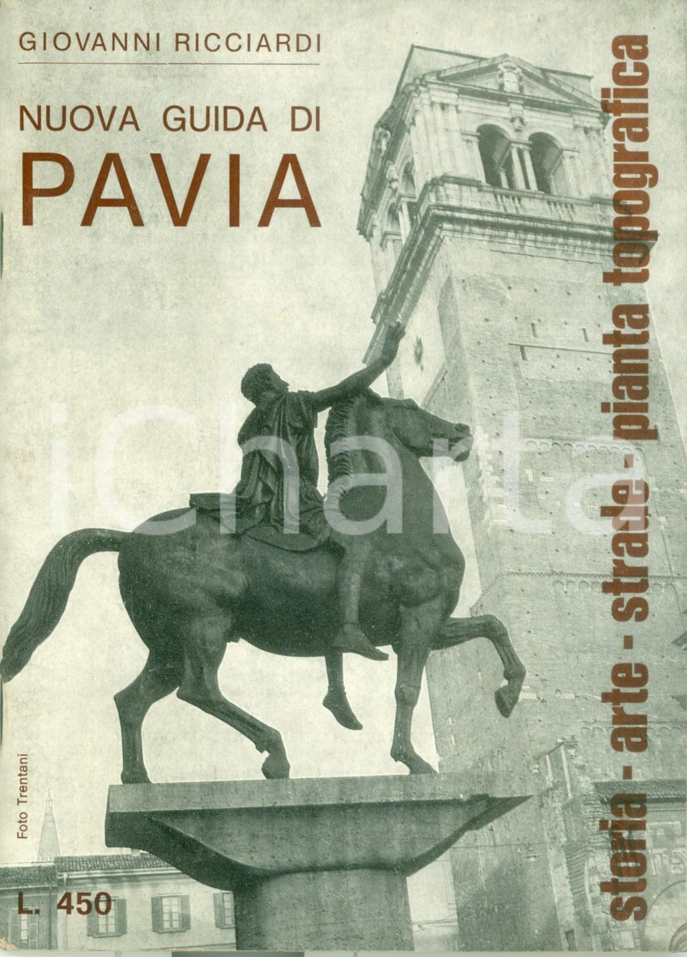 Libro, pubblicazione d epoca 1980 ca Giovanni RICCIARDI Nuova guida di PAVIA Storia piantina ILLUSTRATA 1