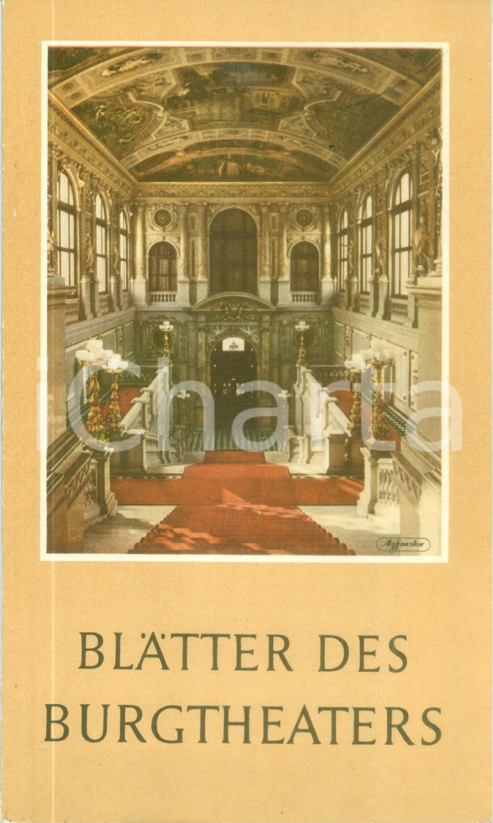 Materiale pubblicitario d’epoca 1957 WIEN AUSTRIA BlÃ¤tter des Burgtheaters Opuscolo ILLUSTRATO 1