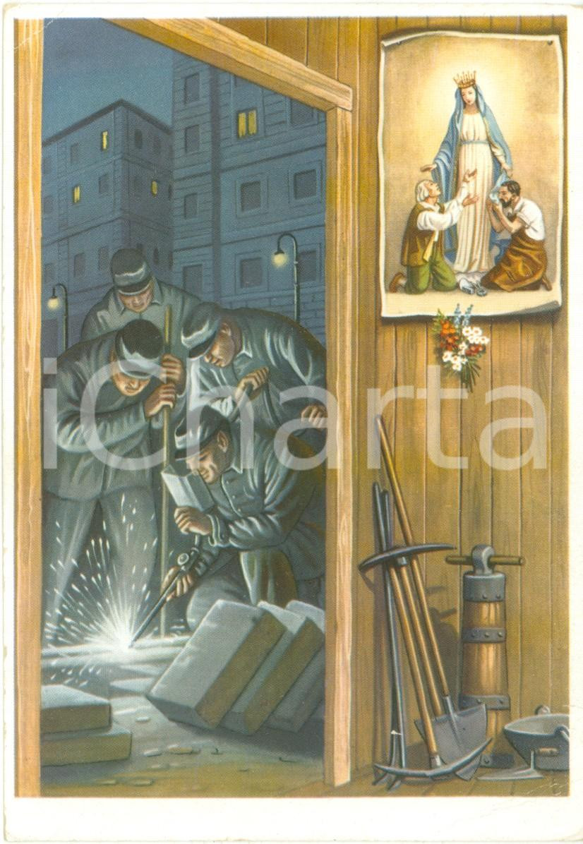 Cartolina originale da collezione 1965 ca DUBINO SO Ricovero Madonna del lavoro a NUOVA OLONIO Illustrata FG NV 1