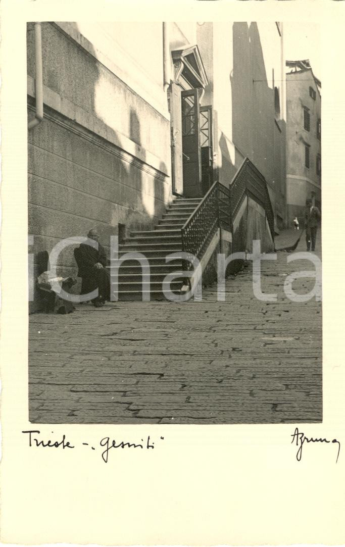 Cartolina originale da collezione 1931 TRIESTE Scorcio del Collegio dei Gesuiti Cartolina animata FP VG 1