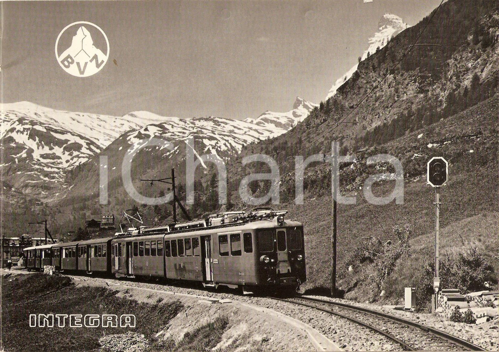 Libro, pubblicazione d epoca 1965 ca SVIZZERA Brig Visp Zermatt Bahn BVZ Pubblicazione ILLUSTRATA 1