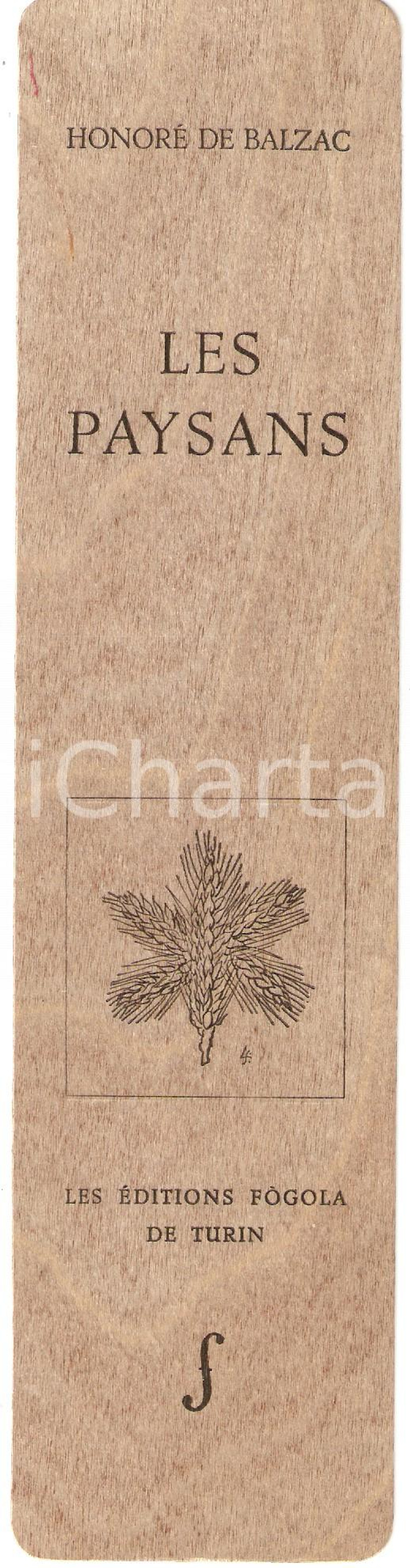 Oggetto da collezione cartaceo 1965 TORINO Les Ã©ditions FOGOLA Segnalibro ILLUSTRATO 6 x 25 cm 1