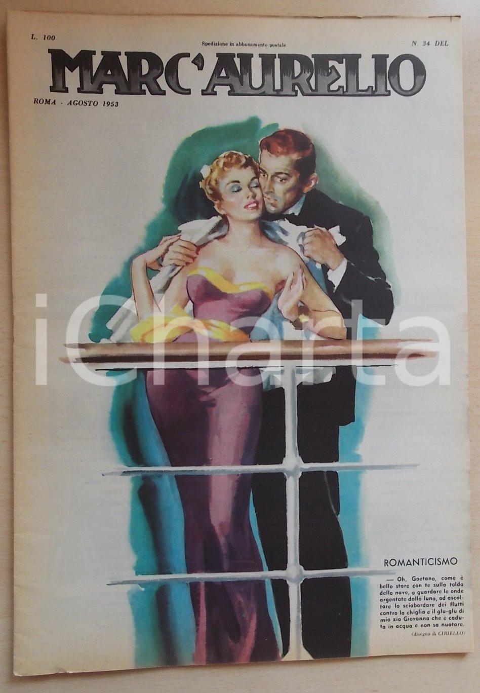Giornale, rivista storica 1953 MARC AURELIO n.34 Teatrino di Nino CAPRIATI Rivista ILLUSTRATA 1
