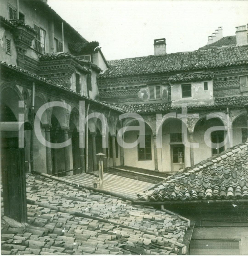 Fotografia d epoca originale 1936 MILANO Antico edificio OSPEDALE MAGGIORE prima dei restauri Fotografia 1