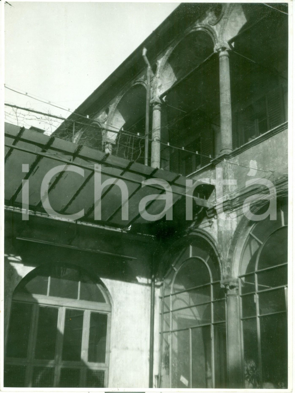 Fotografia d epoca originale 1936 MILANO Edificio dell OSPEDALE MAGGIORE prima del restauro Fotografia 1