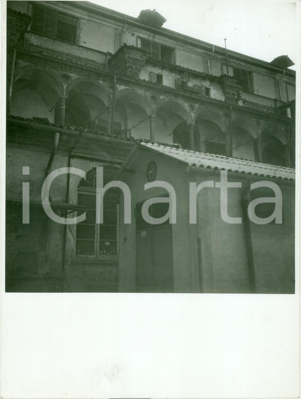 Fotografia d epoca originale 1936 MILANO Edificio dell OSPEDALE MAGGIORE prima dei restauri Fotografia 1