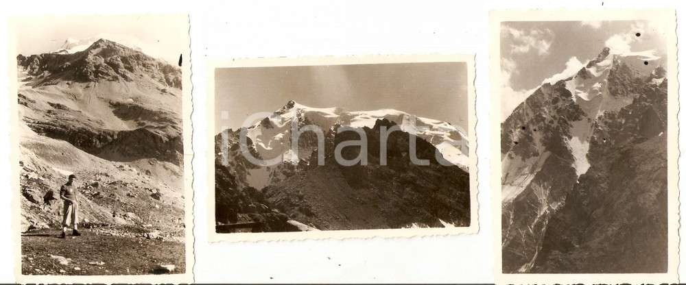 Fotografia d epoca originale 1950 STELVIO BZ Frazione TRAFOI Panorama dell  ORTLES Lotto 3 Foto 9x6 1