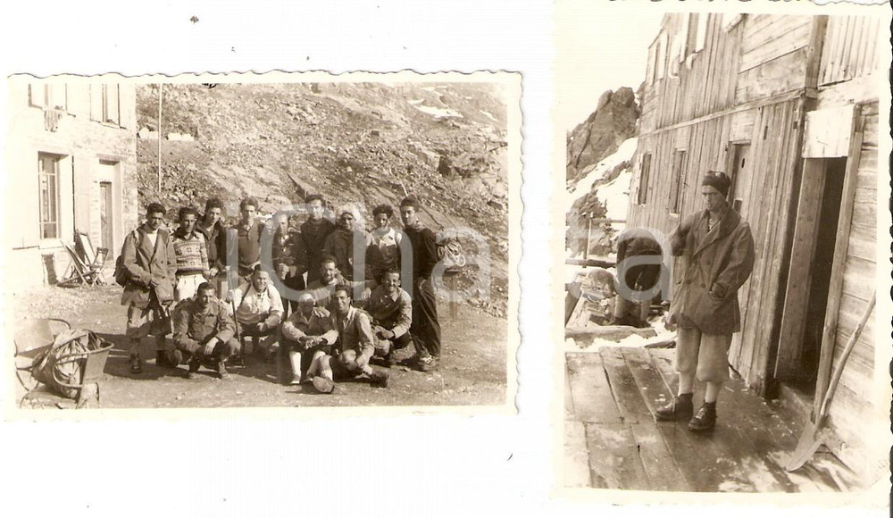 Fotografia d epoca originale 1948 GRESSONEYLATRINITE  AO Alpinisti su vetta MONTE ROSA Lotto 2 Foto 9x6 1