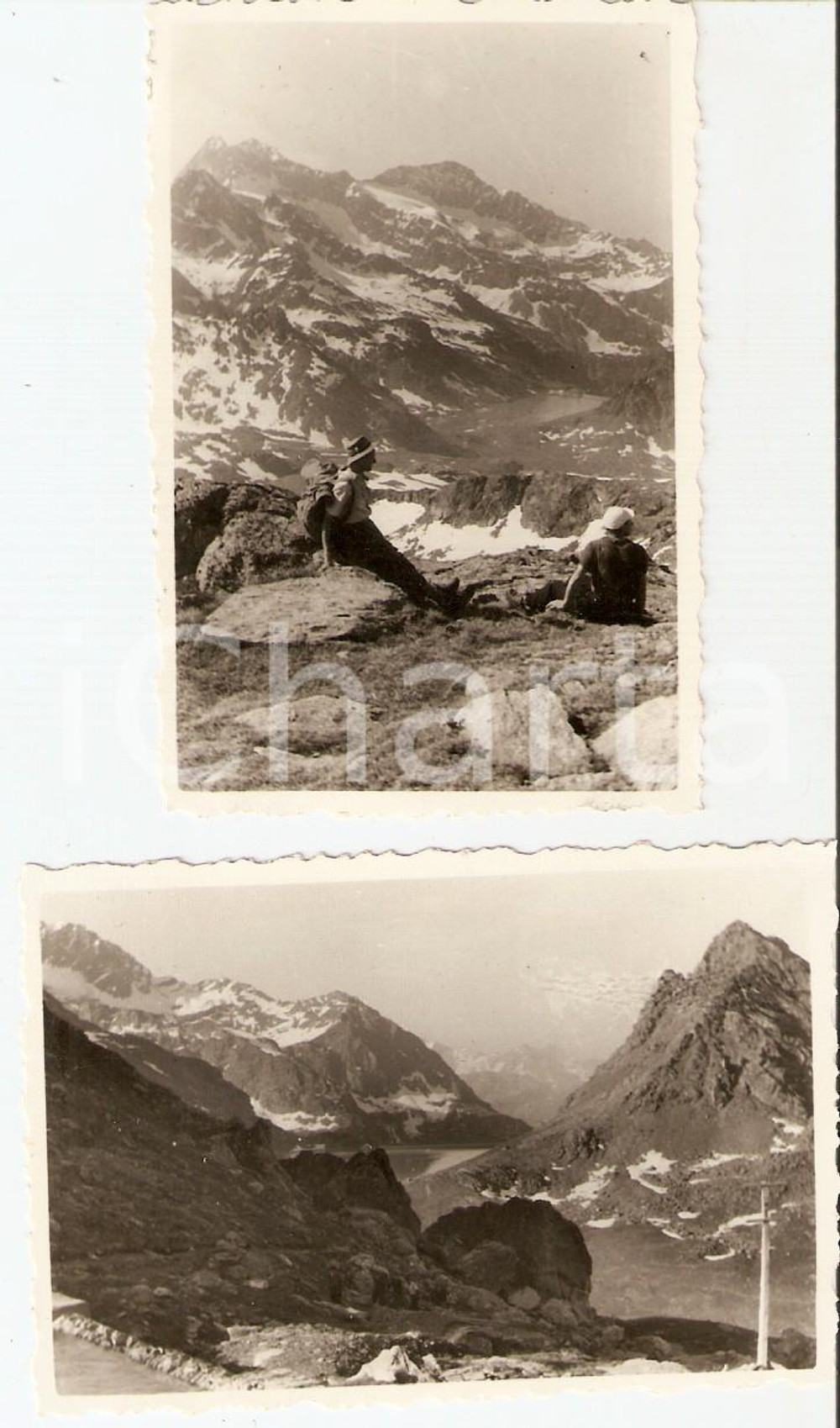 Fotografia d epoca originale 1948 GRESSONEYLATRINITE  AO Lago e COL D OLEN Lotto 2 Fotografie 9x6 1