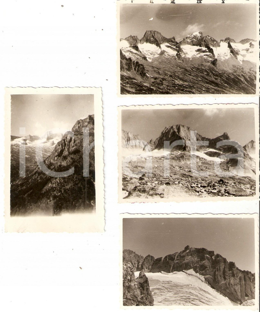 Fotografia d epoca originale 1946 VAL BREGAGLIA  SO Panorama PIZZO BADILE Lotto 4 Fotografie 9x6 1