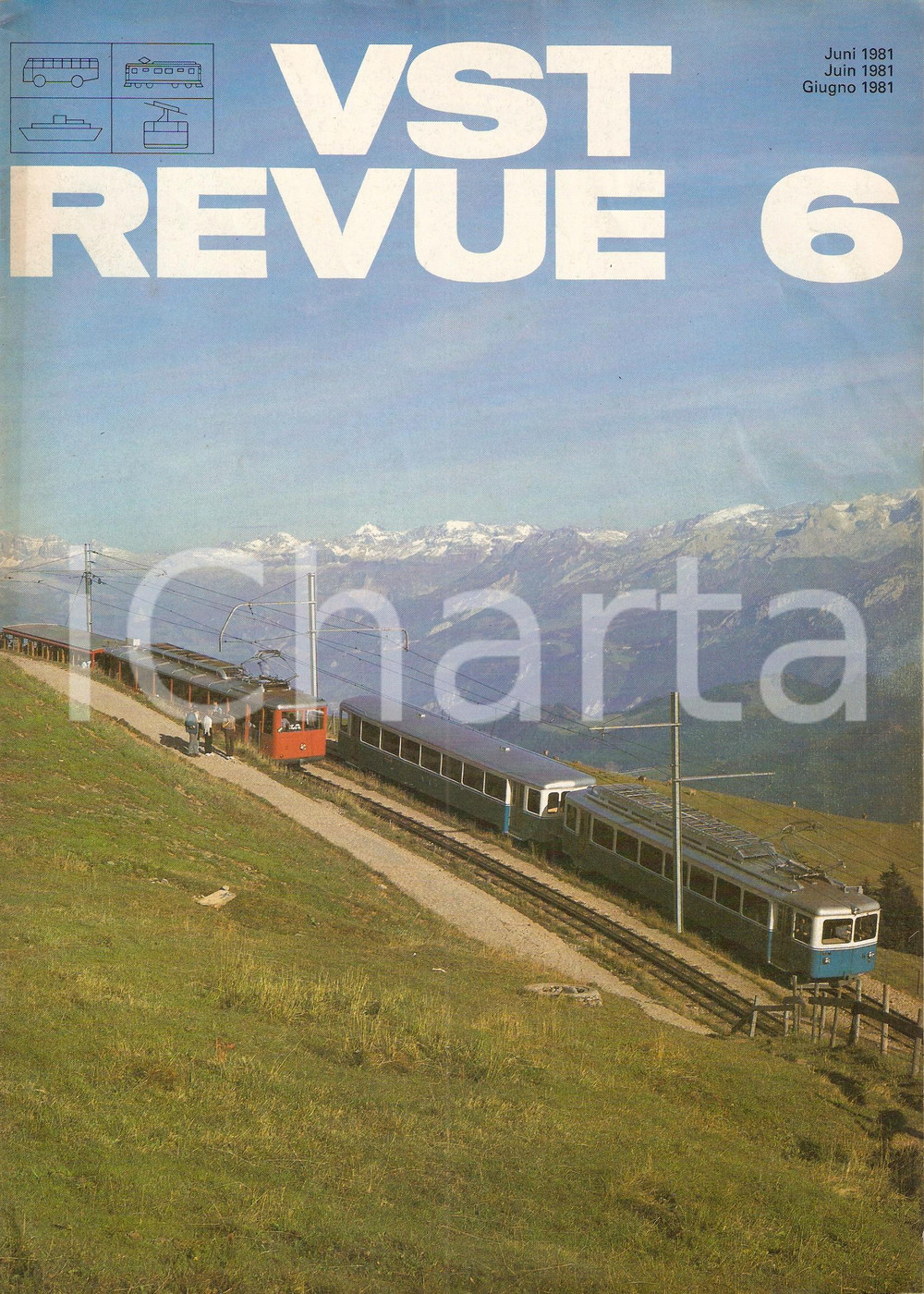 Giornale, rivista storica 1981 VST REVUE n. 6  LUCERNA Ferrovie del Rigi Rivista 1