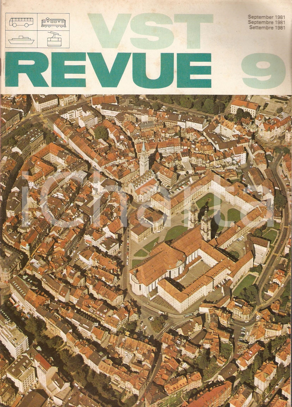 Giornale, rivista storica 1981 VST REVUE n. 9 CittÃ  vecchia di SAN GALLO SVIZZERA Rivista 1