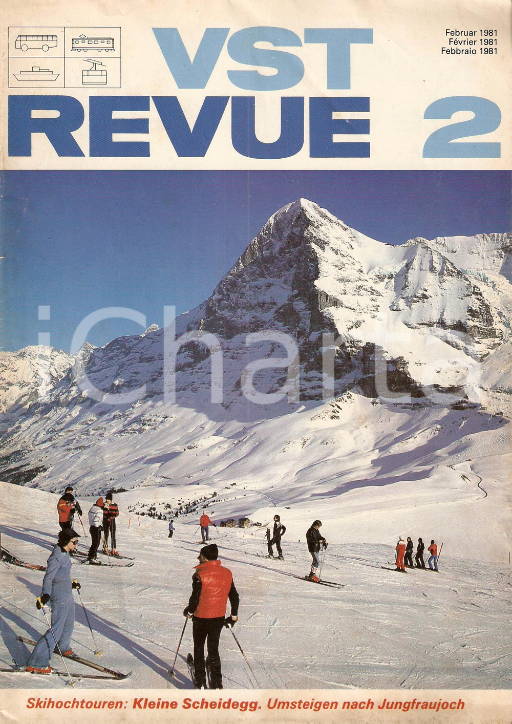 Giornale, rivista storica 1981 VST REVUE n. 2 Centro sciistico KLEINE SCHEIDEGG  MANNLICHEN Rivista 1