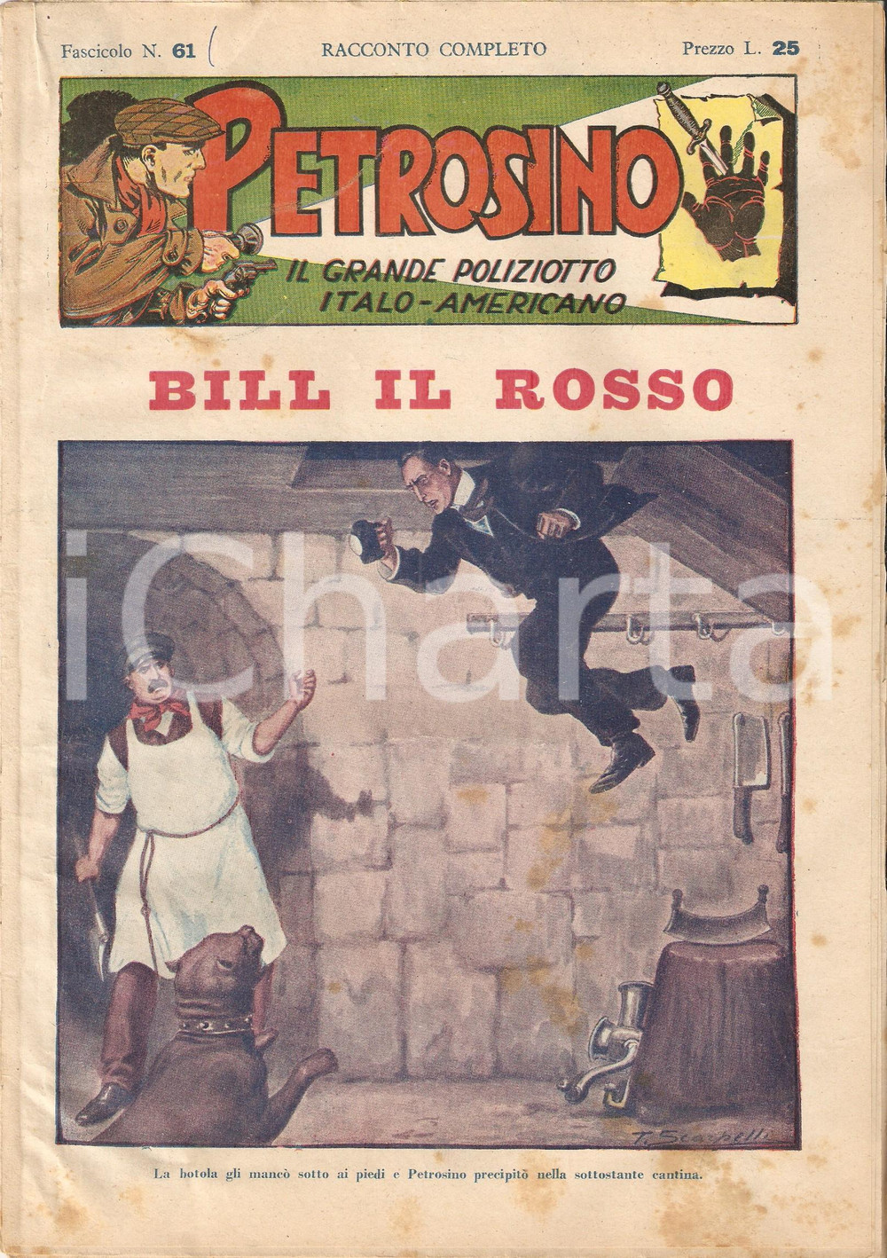 Giornale, rivista storica 1948 POLIZIESCO Giuseppe PETROSINO  Bill il rosso Fascicolo 61 1