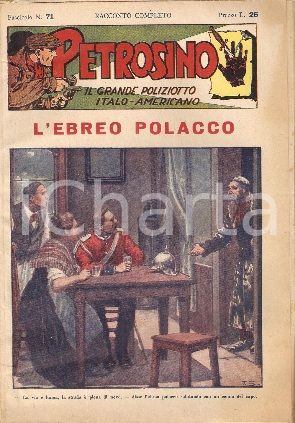 Giornale, rivista storica 1930 ca POLIZIESCO Giuseppe PETROSINO  Ebreo polacco Fascicolo 71 1