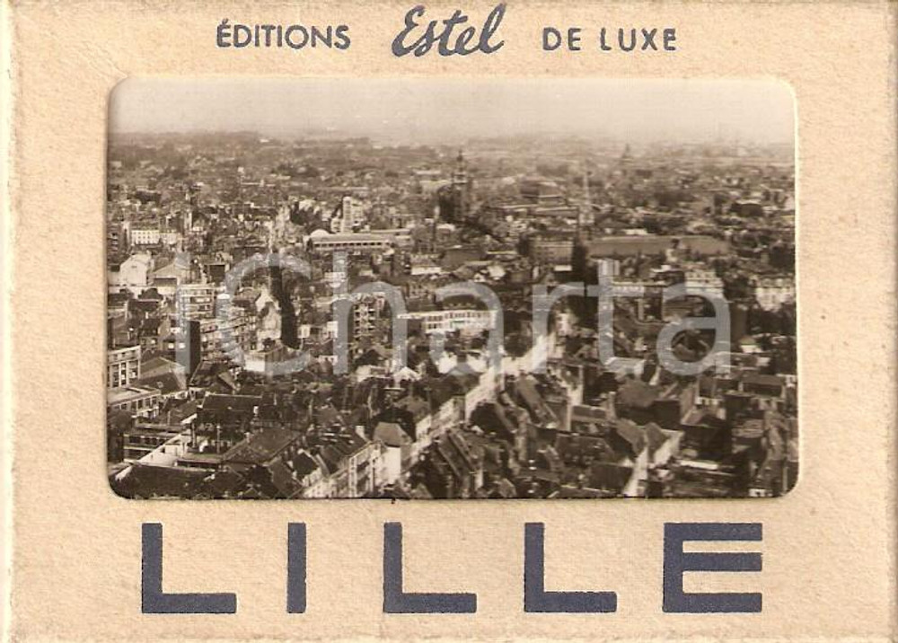 Fotografia d epoca originale 1949 LILLE FRANCE Vedute della cittÃ  10 foto seriali 1
