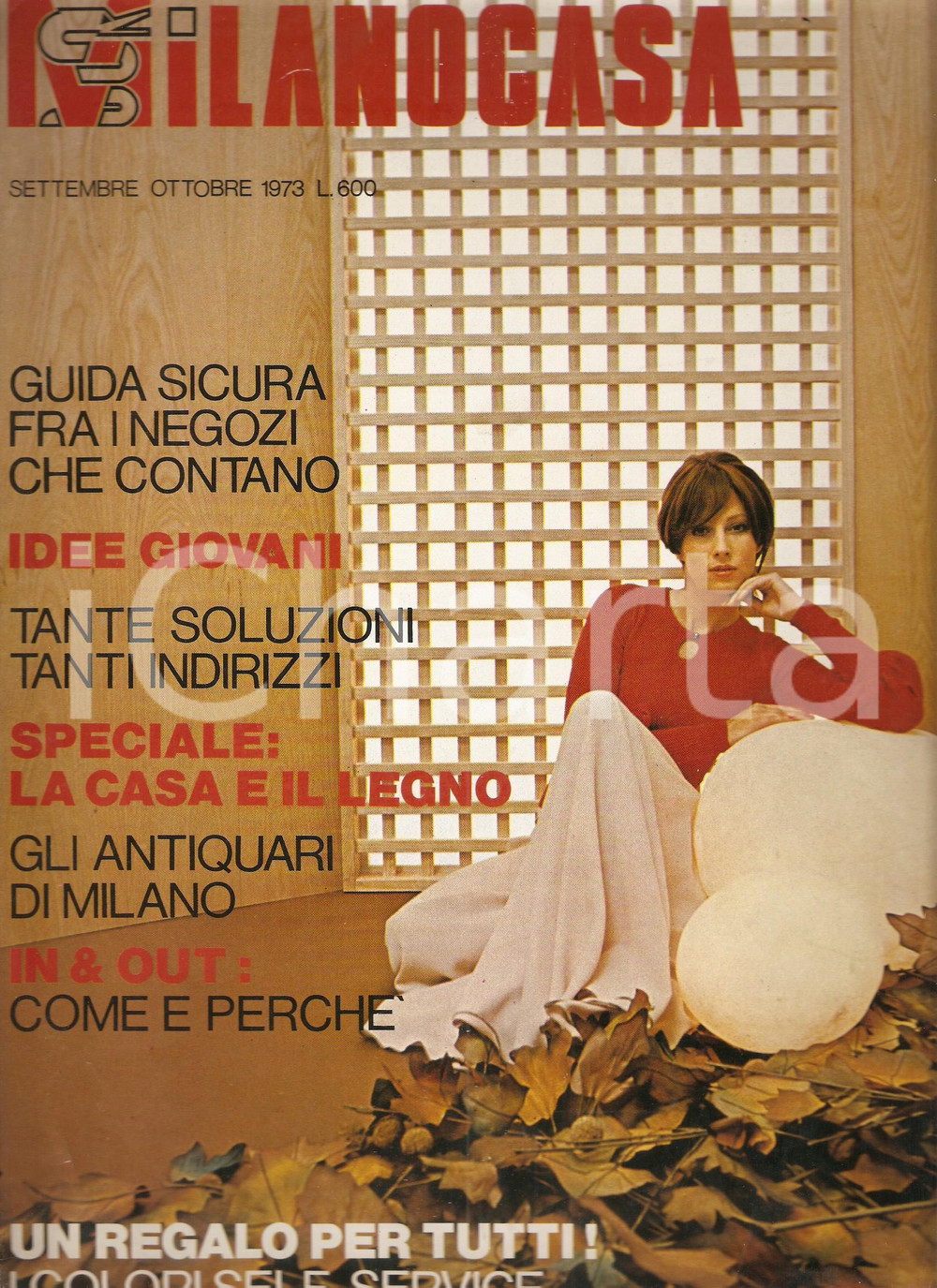 Oggetto da collezione cartaceo 1973 MILANO Arredamenti ALLA VILLA LITTA Articolo su rivista MILANOCASA Estratto 1