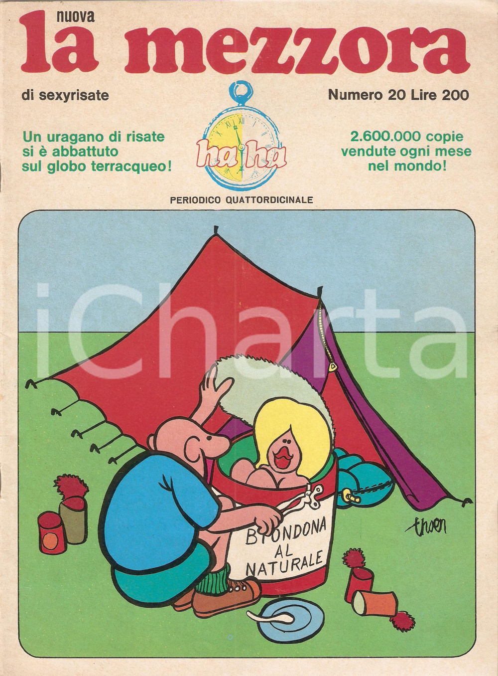 Libro, pubblicazione d epoca 1970 MEZZORA DI SEXYRISATE n.20 Vignette e barzellette erotiche Rivista 1