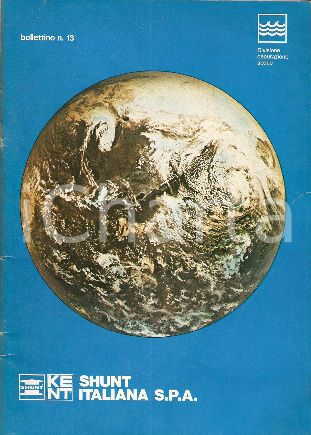 Libro, pubblicazione d epoca 1976 CAPONAGO MI SHUNT Italiana Divisione depurazione acque Bollettino n.13 1