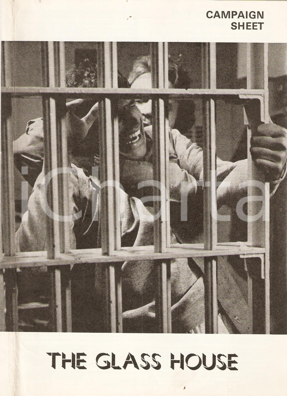 Oggetto da collezione cartaceo 1972 THE GLASS HOUSE Movie by Tom GRIES Truman CAPOTE Alan ALDA Campaign sheet 1