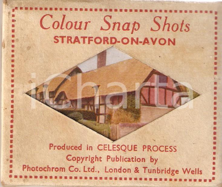 Cartolina originale da collezione 1950 ca STRATFORDONAVON ENGLAND Vedute Album 12 fotografie seriali 1