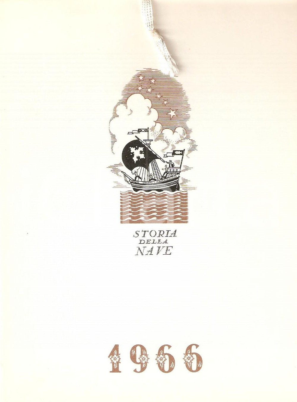 Oggetto da collezione cartaceo 1966 MILANO Casa MAMMA DOMENICA Calendario Storia della nave ILLUSTRATO 1