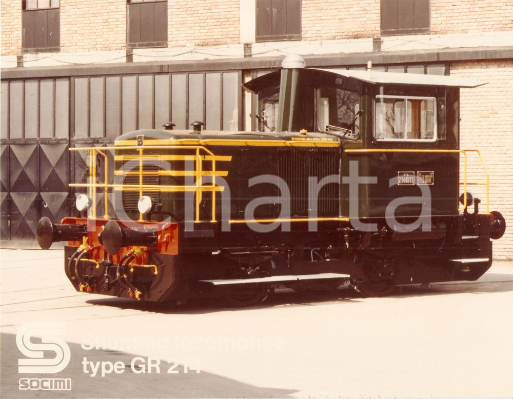 Fotografia d epoca originale 1980 ca MILANO  SOCIMI Shunting locomotive type GR 214 FS 214 4011 Foto 2 1