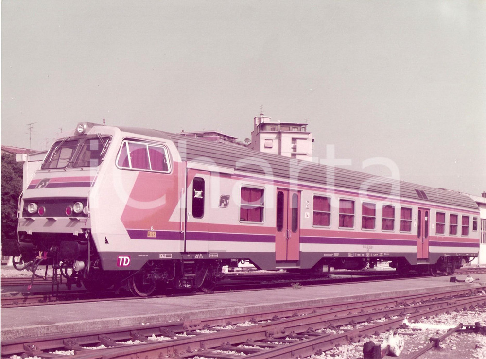 Fotografia d epoca originale 1980 ca FF.SS. Ferrovie Stato Treno B12E Fotografia 1