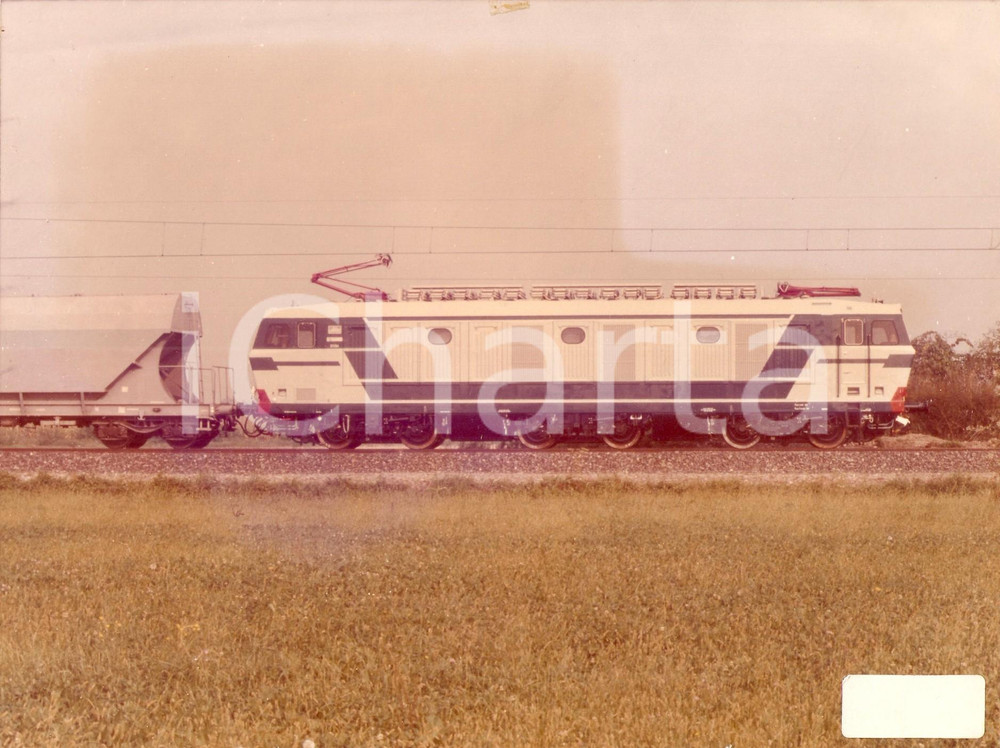 Fotografia d epoca originale 1980 CODOGNO  CREMONA TIBB Tecnomasio Italiano BROWN BOVERI Treno E633.002 FOTO 1