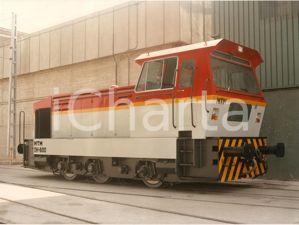 Fotografia d epoca originale 1970 ca ESPANA Maquinista Terrestre y Mari­tima MTM Locomotiva DH600 Foto 1