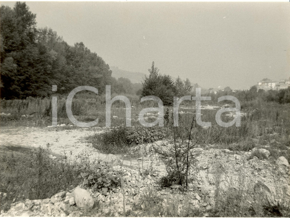 Fotografia d epoca originale 1982 BAGNARIA PV Torrente STAFFORA  L alveo in secca con strepaglie Foto 1