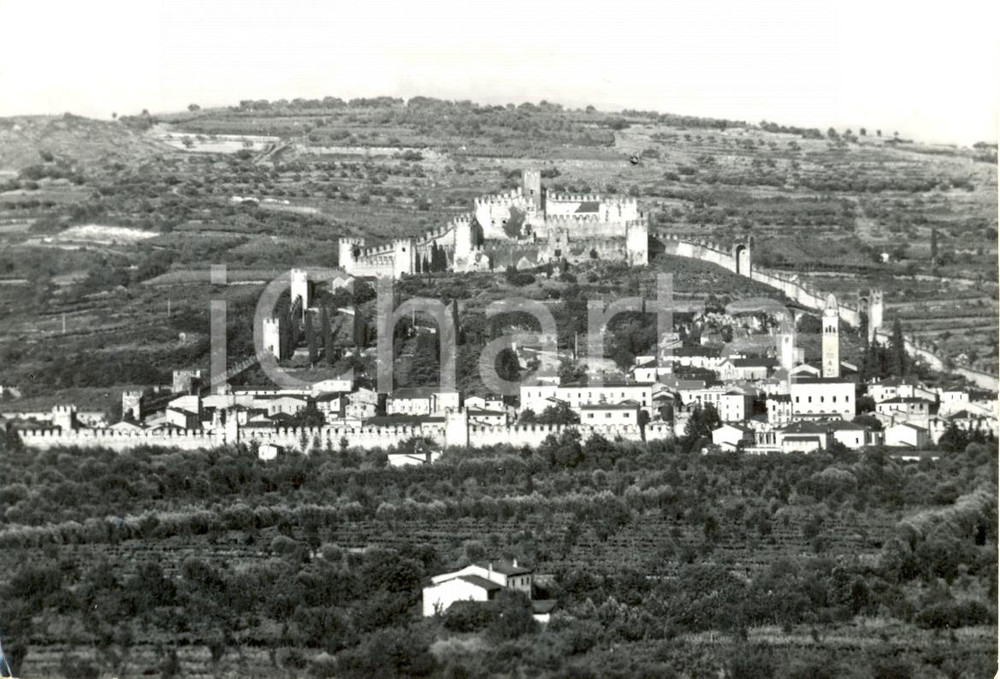 Cartolina originale da collezione 1964 SOAVE VR Panorama  CASTELLO SCALIGERO Cartolina postale FG VG 1