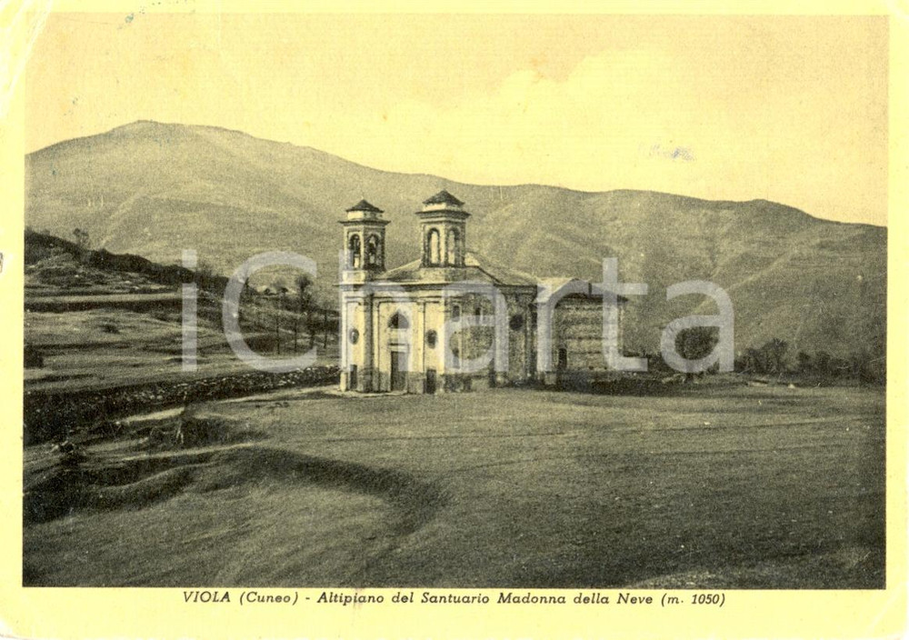 Cartolina originale da collezione 1956 VIOLA CN Panorama Altipiano MADONNA DELLA NEVE Cartolina postale FG VG 1