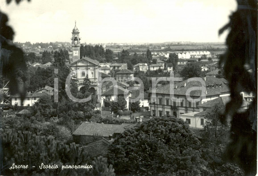 Cartolina originale da collezione 1966 ARCORE MB Panorama e Chiesa di SANT EUSTORGIO Cartolina postale FG VG 1