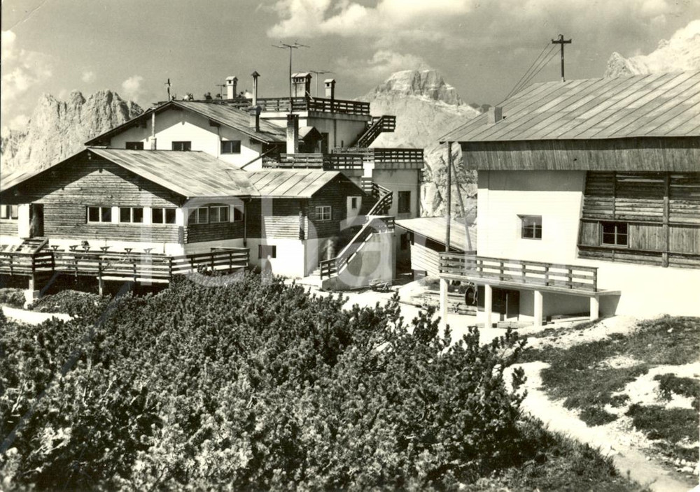 Cartolina originale da collezione 1950 ca CORTINA D AMPEZZO BL Veduta RIFUGIO FALORIA Cartolina animata FG NV 1