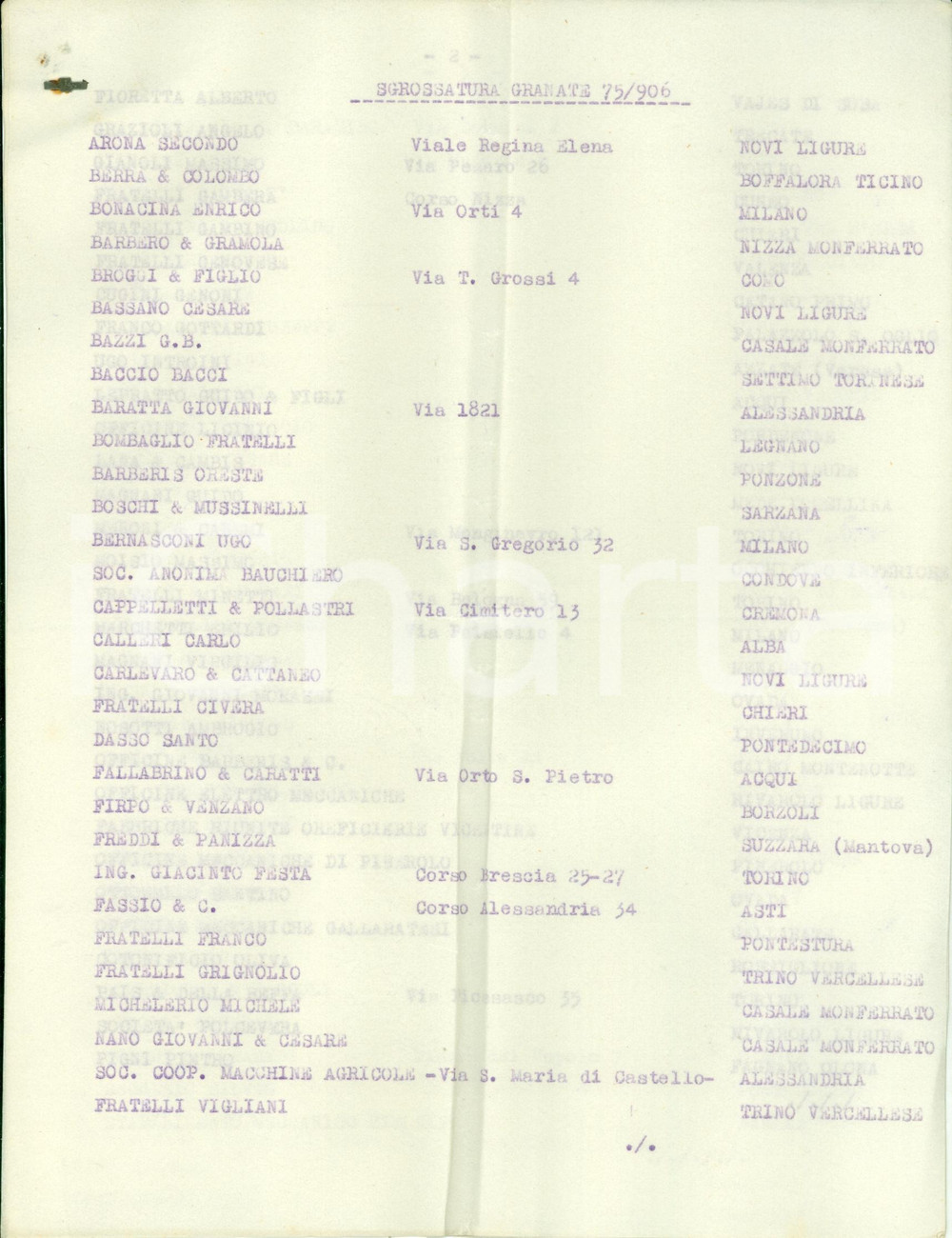 Documento originale, autentico 1918 TORINO WWI SocietÃ  Fabbricazione Proiettili Sgrossatura granate 75/906 1