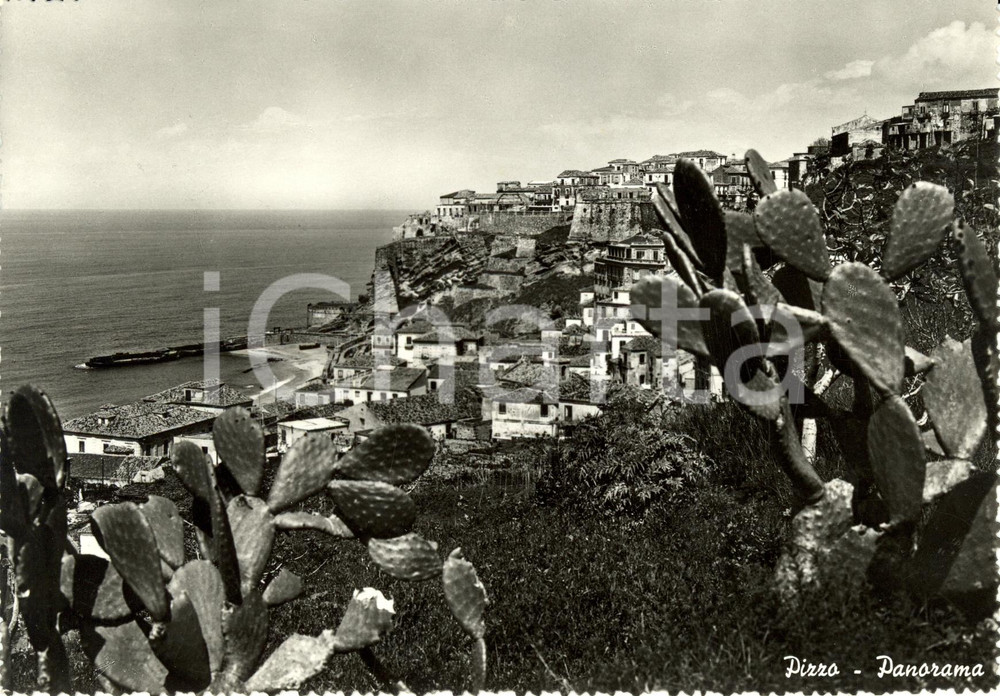Cartolina originale da collezione 1960 ca PIZZO CALABRO VV Scorcio panoramico sul mare Cartolina FG VG 1