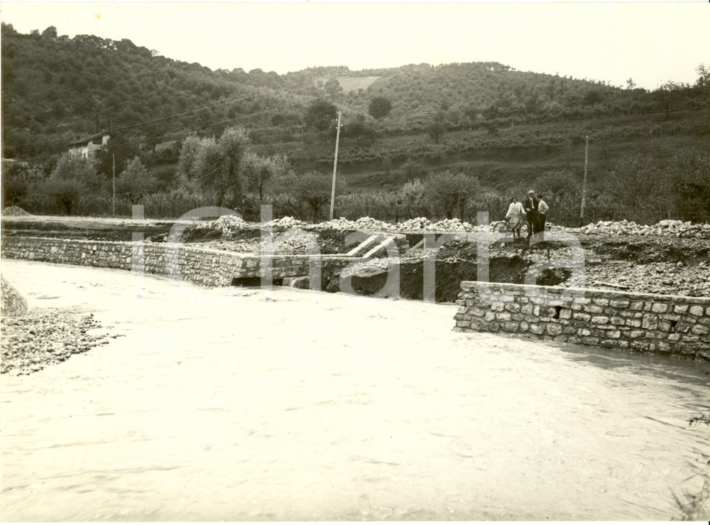 Fotografia d epoca originale 1935 ca TRESCORE BALNEARIO BG Strada Statale 42 TONALEMENDOLA e paesaggio Foto 1