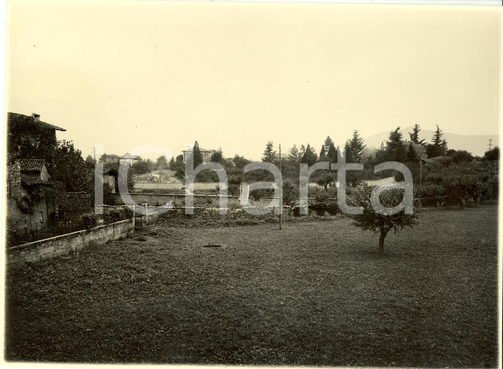 Fotografia d epoca originale 1932 BERGAMO Campagna lungo Strada Statale nÂ°42 del TONALE e della MENDOLA Foto 1