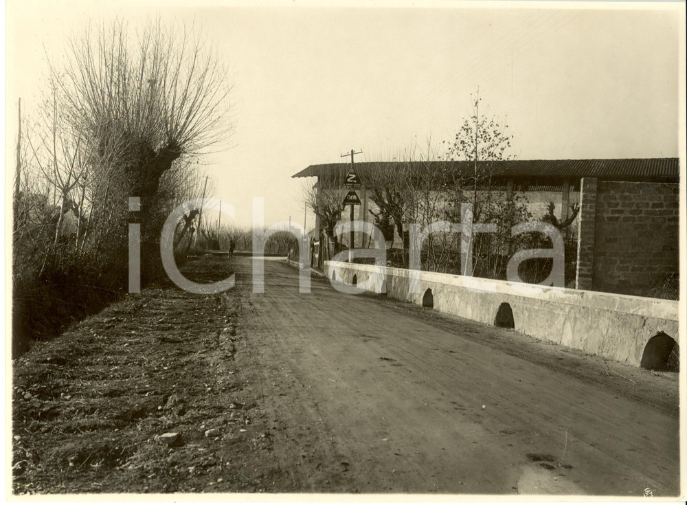 Fotografia d epoca originale 1932 BERGAMO Strada Statale nÂ°42 del TONALE e della MENDOLA tra campagna Foto 1