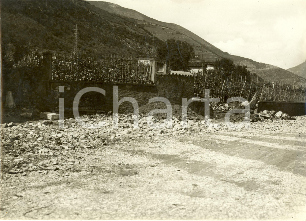 Fotografia d epoca originale 1935 ca TRESCORE BALNEARIO BG Prealpi e Strada Statale nÂ°42 TONALEMENDOLA Foto 1