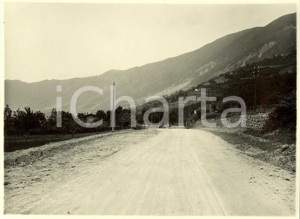 Fotografia d epoca originale 1932 BERGAMO Strada Statale nÂ°42 del TONALE e della MENDOLA nella valle Foto 1