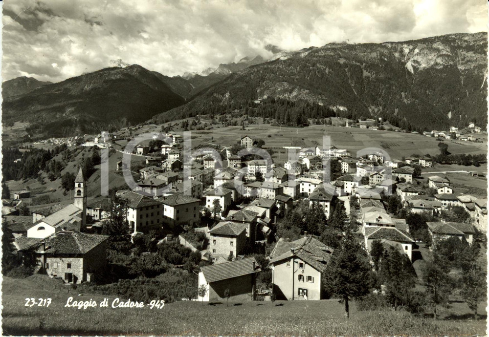 Cartolina originale da collezione 1962  LAGGIO DI CADORE BL Veduta panoramica del paese Cartolina FG VG 1