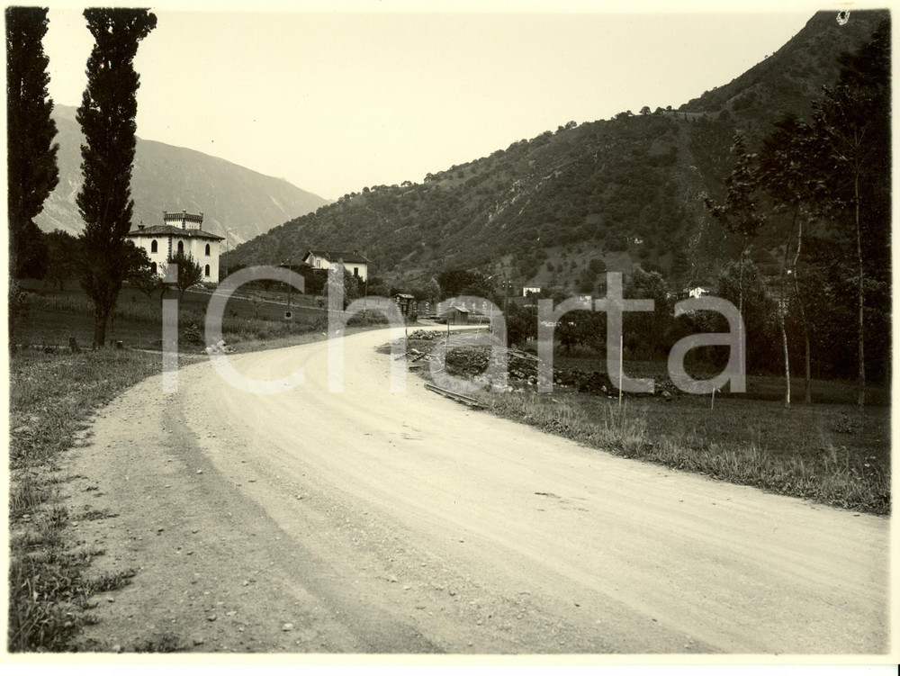 Fotografia d epoca originale 1932 BERGAMO Strada Statale nÂ°42 del TONALE e della MENDOLA tra le Prealpi Foto 1